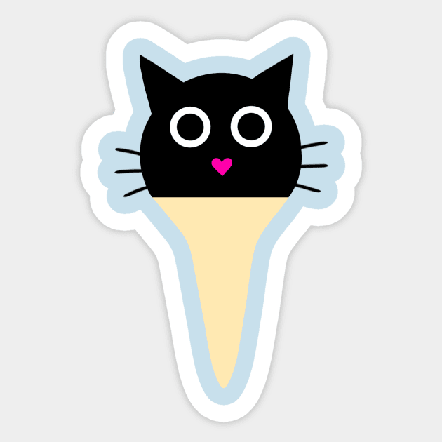 Love my cat. Sticker by artistagniya